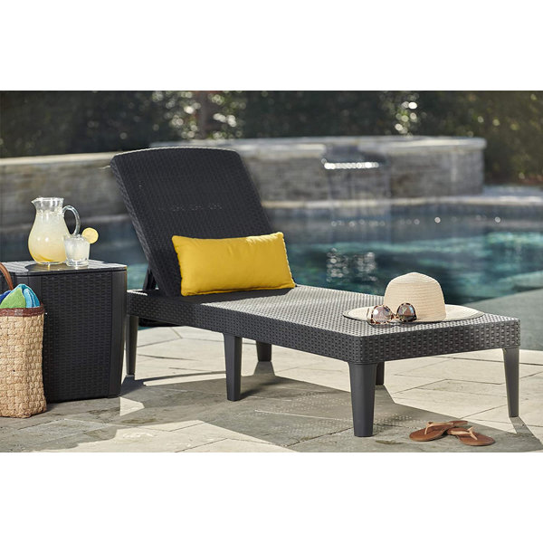 Keter Jaipur Sun Lounger Cappuccino Wayfair.co.uk